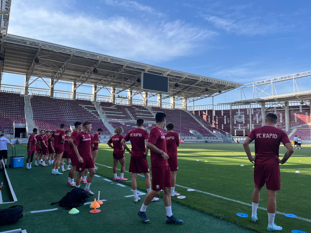 Imagini de la antrenamentul Rapidului înaintea meciului cu Dinamo