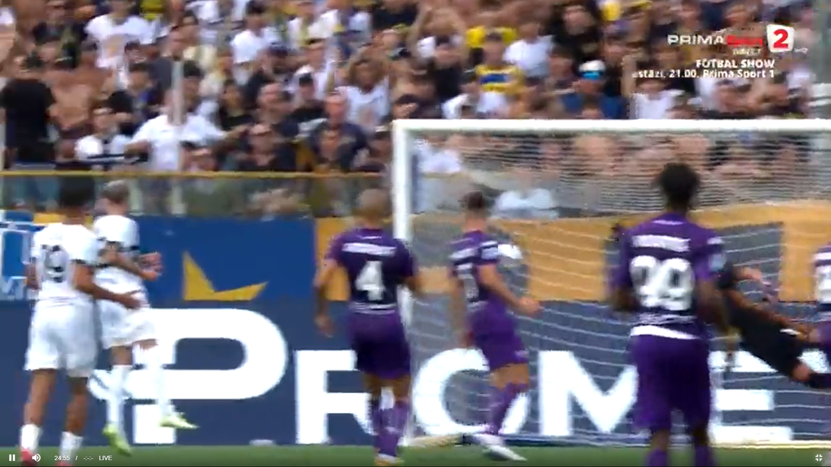 Dennis Man, gol superb în Parma - Fiorentina