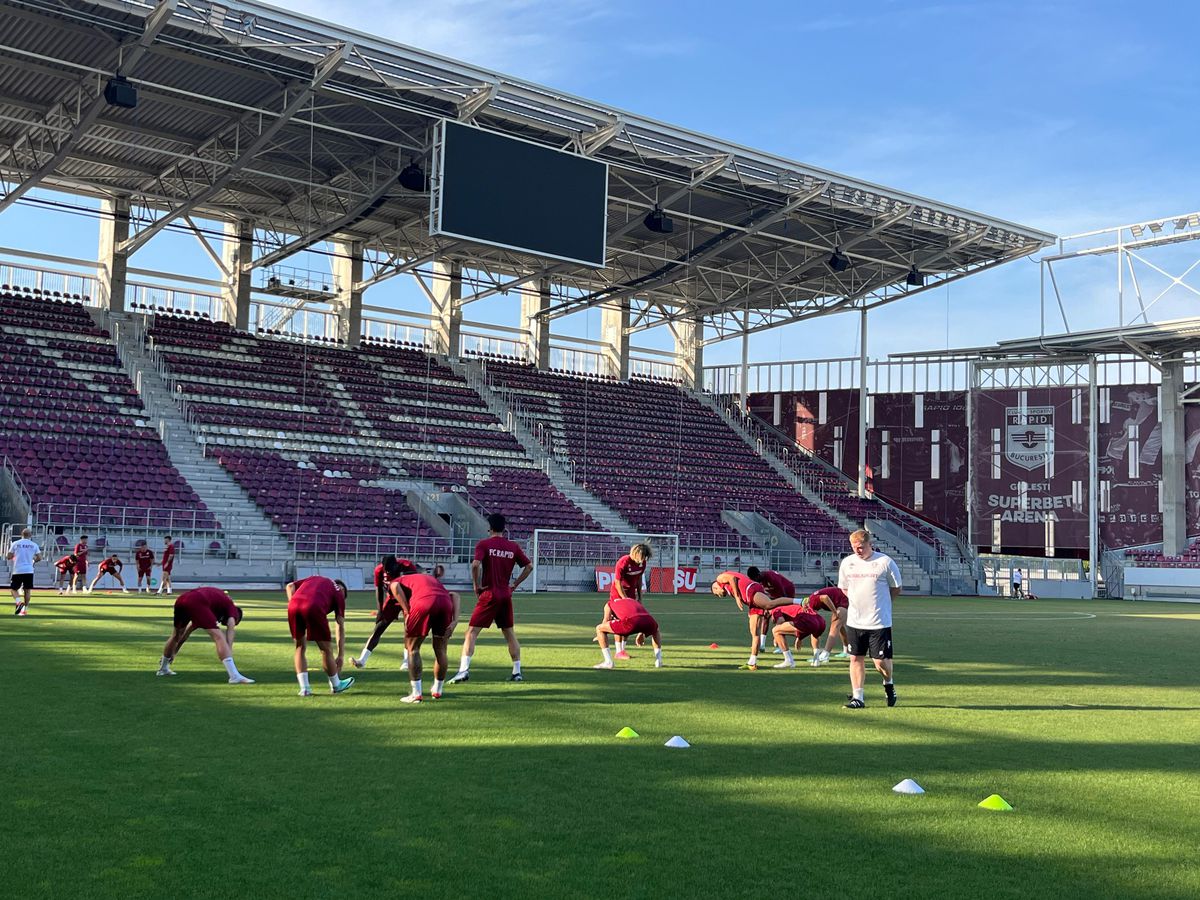 Imagini de la antrenamentul Rapidului înaintea meciului cu Dinamo