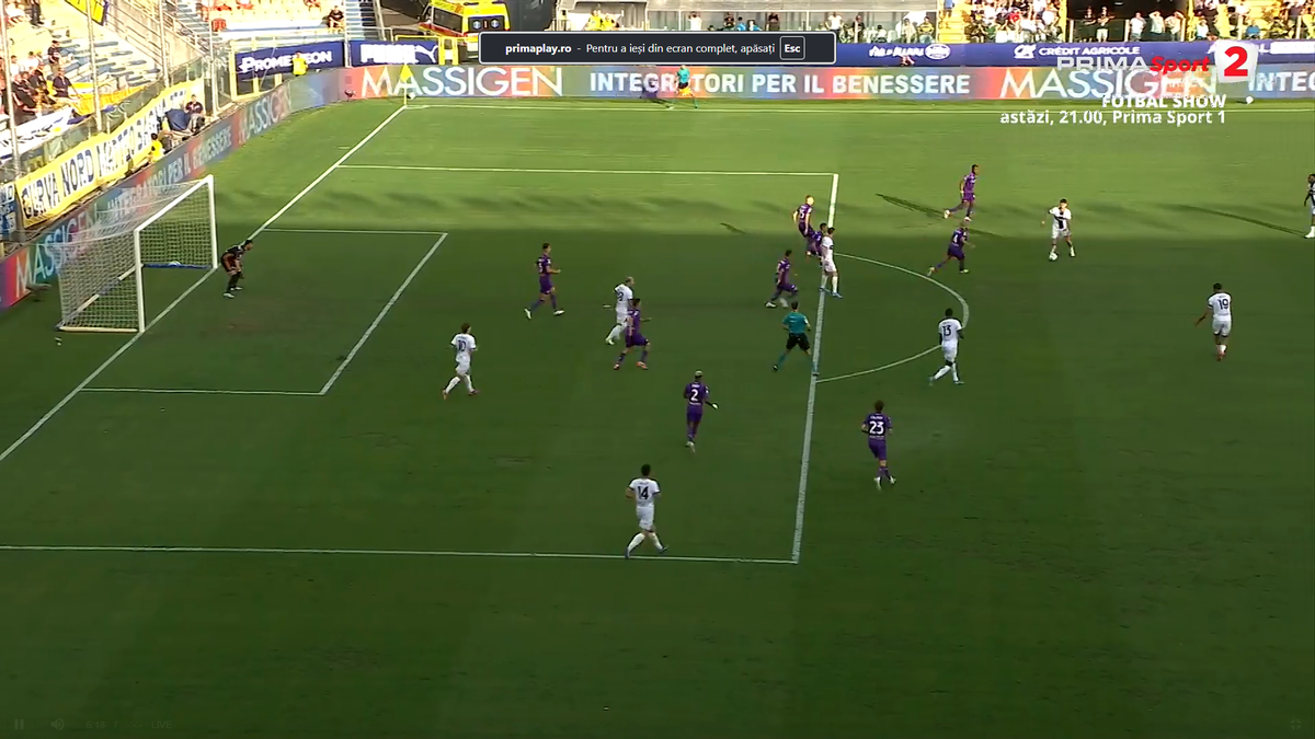 Valentin Mihăilă, ratarea începutului de sezon în Serie A » Incredibil cum a șutat în minutul 5 din Parma - Fiorentina