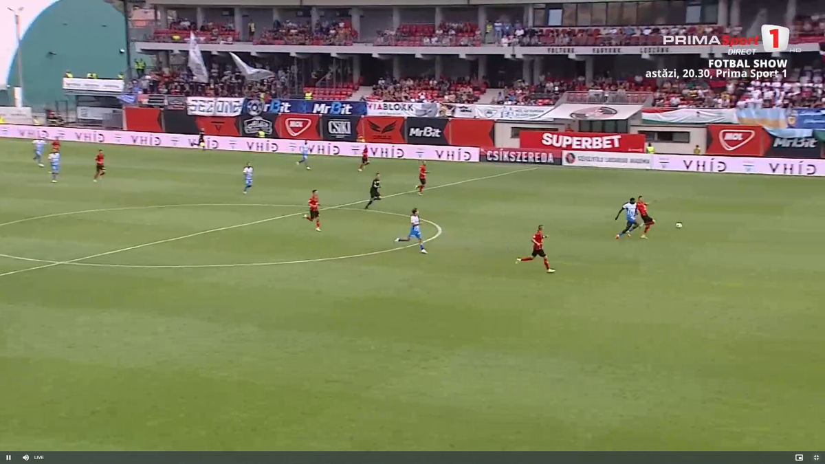 Golul marcat de Nsimba în Csikszereda - Universitatea Craiova