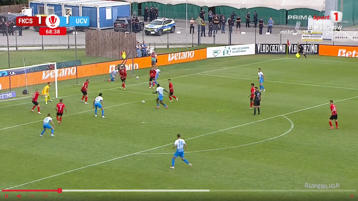 Al doilea gol marcat de Nsimba în Csikszereda - Universitatea Craiova