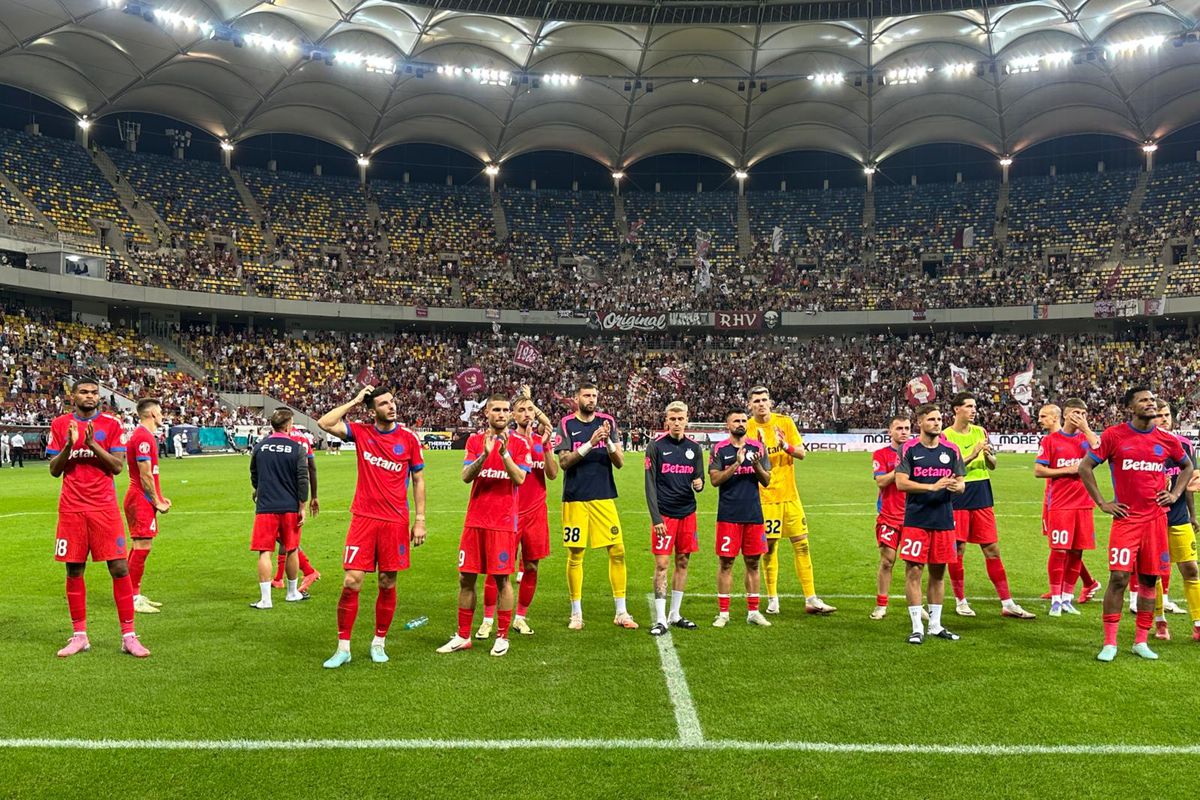 Imagini de la finalul derby-ului Rapid - FCSB