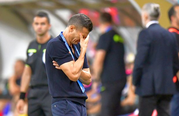 Gâlcă a venit la flash-interviu extrem de nemulțumit: „N-am putut să ne exprimăm”