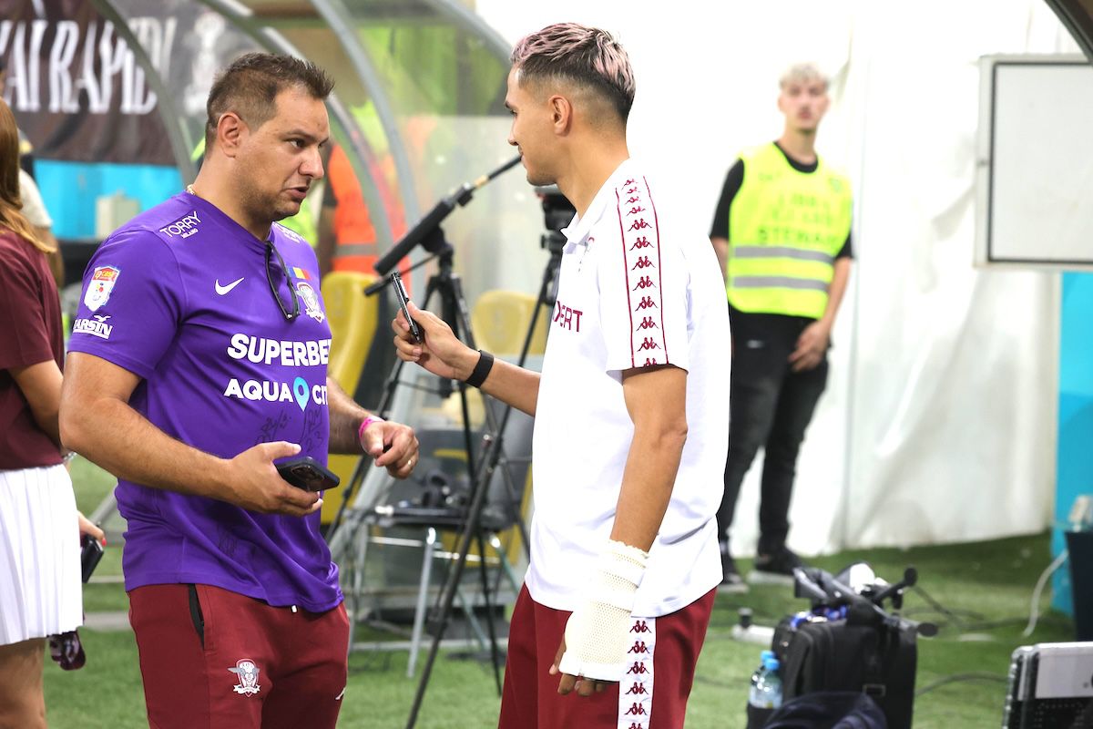 Accidentat, Cristi Manea a venit la Rapid - FCSB » Cum a apărut la Arena Națională