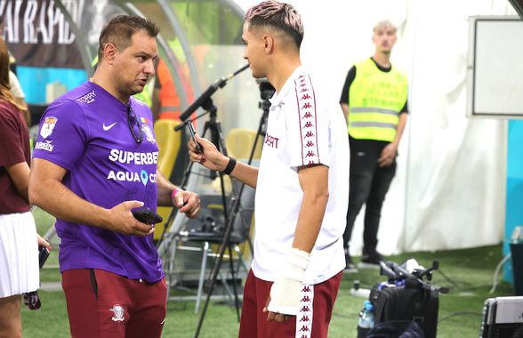 Accidentat, Cristi Manea a venit la Rapid - FCSB » Cum a apărut la Arena Națională