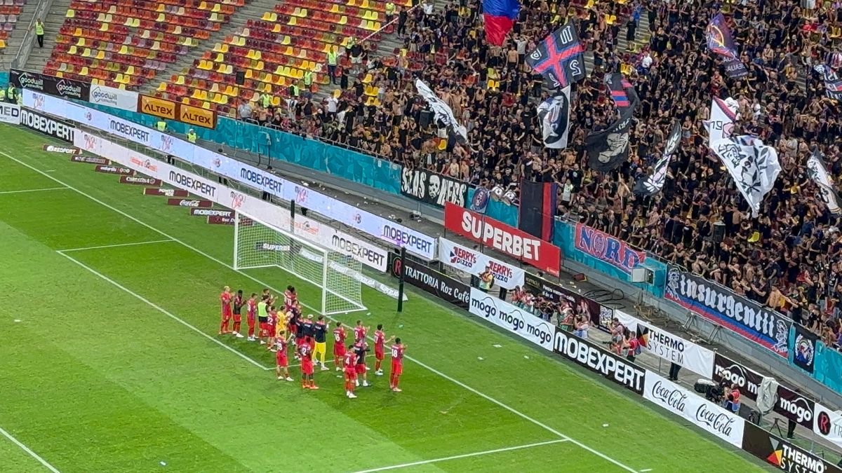Imagini de la finalul derby-ului Rapid - FCSB
