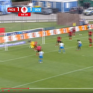 Al doilea gol marcat de Nsimba în Csikszereda - Universitatea Craiova. FOTO: captură Prima Sport