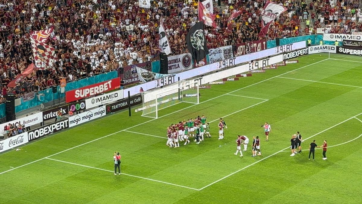 Imagini de la finalul derby-ului Rapid - FCSB