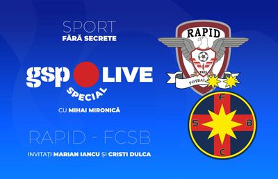Rapid - FCSB » Derby pe Arena Națională: giuleștenii sunt neînvinși, iar campioana are nevoie de victorie ca de aer! Comentăm la GSP Live Special