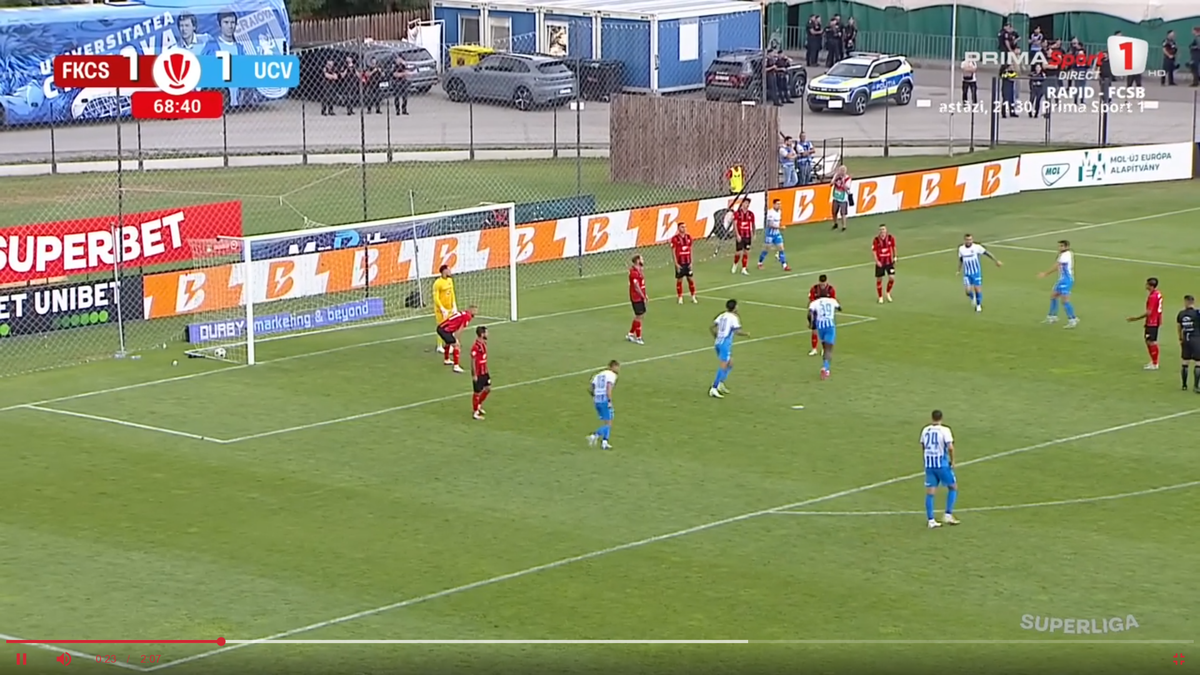 Al doilea gol marcat de Nsimba în Csikszereda - Universitatea Craiova