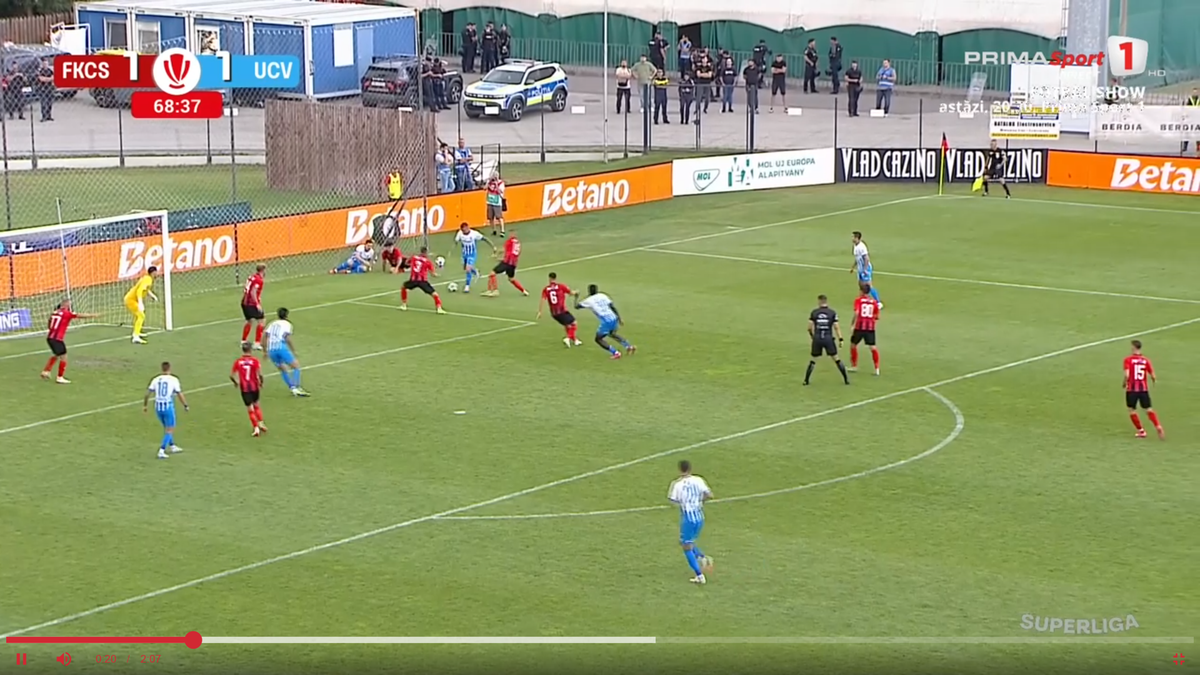 Al doilea gol marcat de Nsimba în Csikszereda - Universitatea Craiova