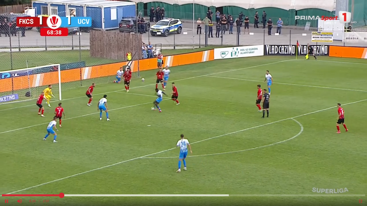 Al doilea gol marcat de Nsimba în Csikszereda - Universitatea Craiova