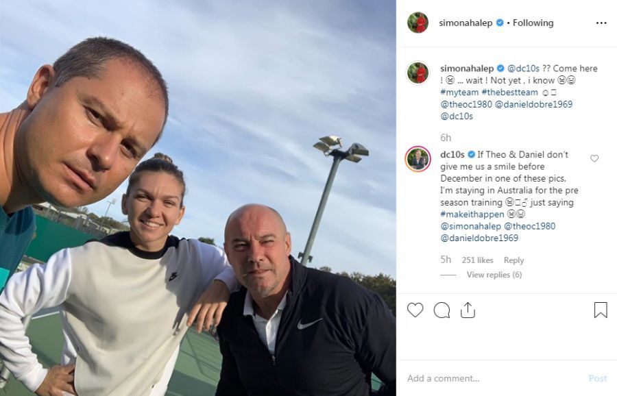 FOTO Simona Halep, nerăbdătoare să reia pregătirea alături de Darren Cahill! Cum se tachinează cei doi pe Instagram