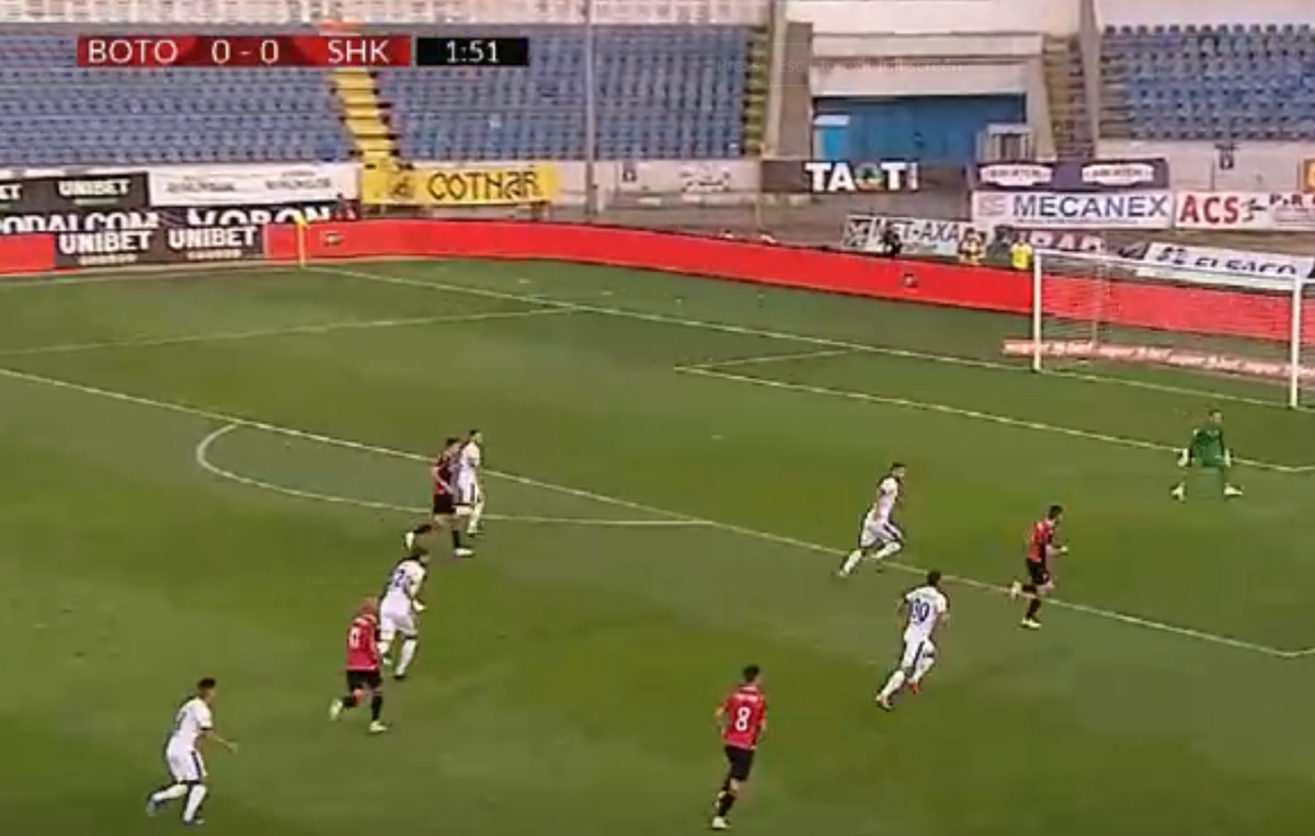 FC Botoșani - Shkendija. FOTO Start de coșmar pentru moldoveni! Încă o eroare comisă de portarul Eduard Pap, după golul de la peste 50 de metri încasat cu Dinamo