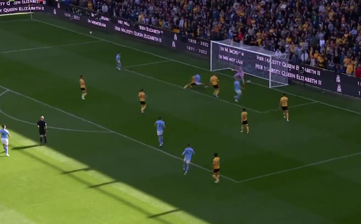 Fază desprinsă din FIFA la Manchester City - Wolverhampton » Grealish a marcat după 55 de secunde