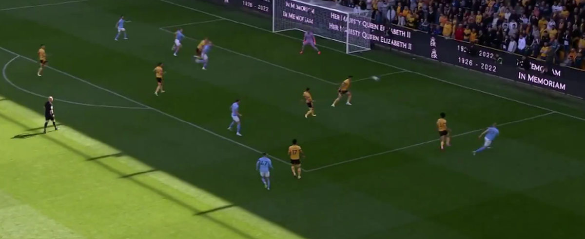 Fază desprinsă din FIFA la Manchester City - Wolverhampton » Grealish a marcat după 55 de secunde