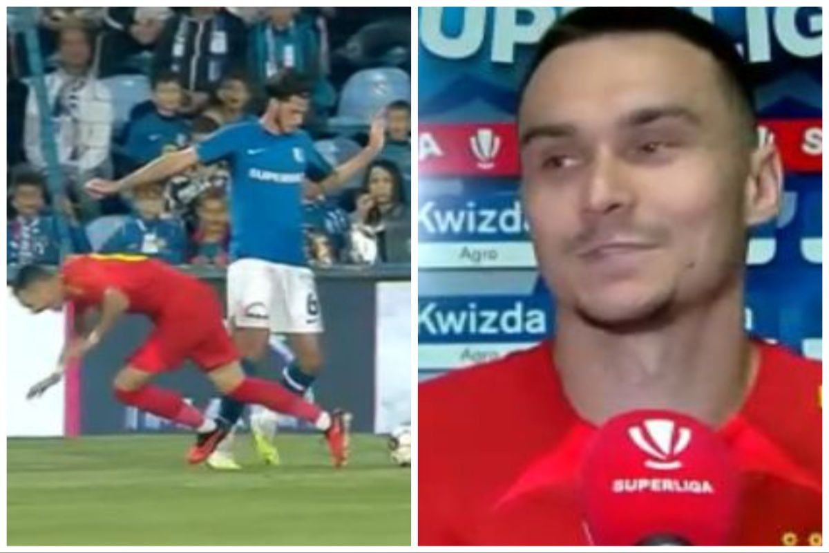 Adrian Șut a zâmbit cu subînțeles când a fost întrebat dacă a fost penalty: „A fost o lovitură, nu știu cât de tare, dar a fost”