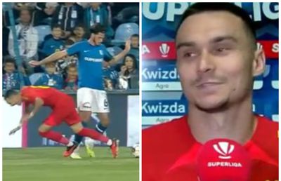Adrian Șut a zâmbit cu subînțeles când a fost întrebat dacă a fost penalty: „A fost o lovitură, nu știu cât de tare, dar a fost”