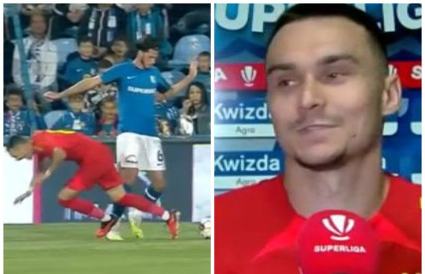 Adrian Șut a zâmbit cu subînțeles când a fost întrebat dacă a fost penalty: „A fost o lovitură, nu știu cât de tare, dar a fost”