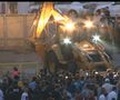 Primul buldozer a intrat duminică seara pe „bătrânul” stadion „Nicolae Dobrin” din Pitești,