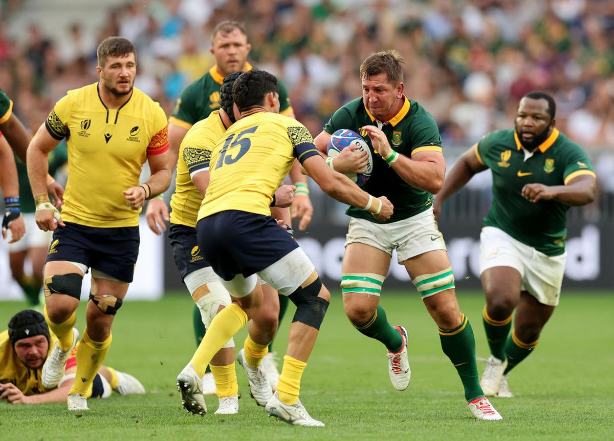 Cele mai spectaculoase imagini din meciul de rugby Africa de Sud - România