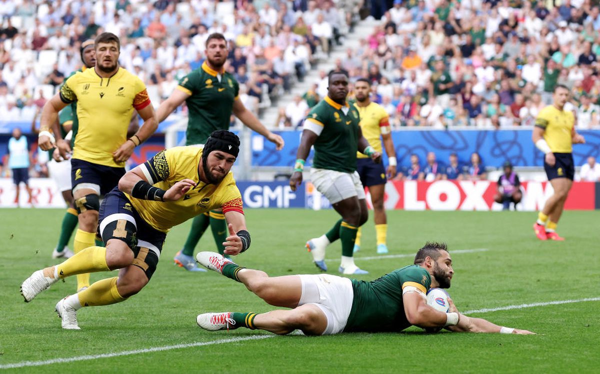 Cele mai spectaculoase imagini din meciul de rugby Africa de Sud - România