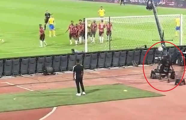 L-a făcut KO! Un cameraman, lovit în plin de Cristiano Ronaldo