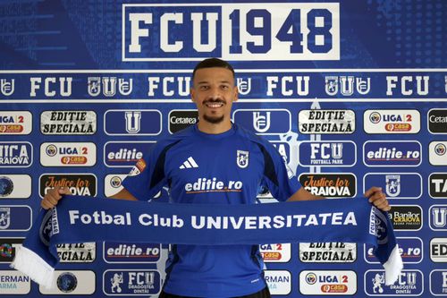 Amine Ghazoini, prezentat la FCU Craiova, foto: Facebook Fotbal Club Universitatea 1948