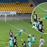 Vladislav Blănuță și-a dat autogol în Oleksandriya - Dinamo Kiev. FOTO: tribuna.com