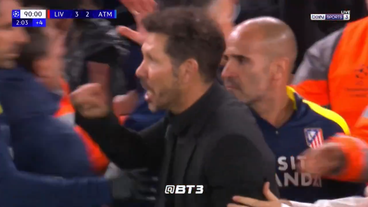Diego Simeone, gesturi obscene spre suporterii lui Liverpool