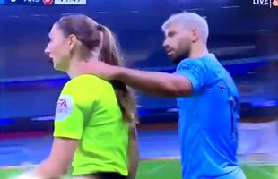 VIDEO Sergio Aguero a scandalizat lumea fotbalului! A luat arbitra de gât în Manchester City - Arsenal: „Ar trebui să fie interzis”