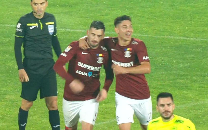 Cristi Manea (24 de ani), fundașul dreapta al celor de la CFR Cluj, a comis o greșeală flagrantă în minutul 27 al partidei cu Rapid, la golul marcat de Adrian Bălan (31 de ani).