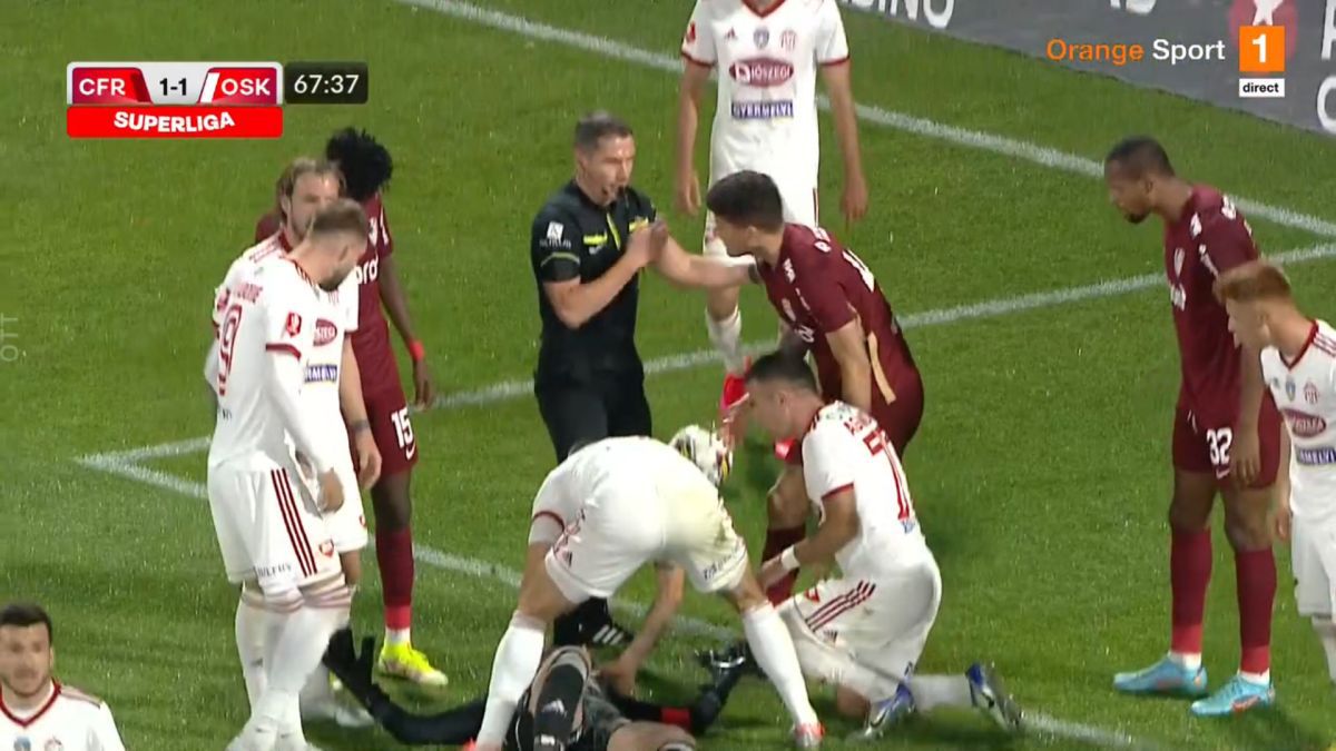 FOTO CFR Cluj - Sepsi, incident Niczuly - Yuri