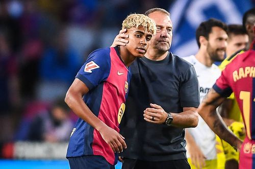 Lamine Yamal și Hansi Flick / Foto: Imago Images