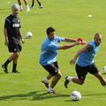Gian Piero Gasperini, la un antrenament la Inter în toamna lui 2011 cu Cristi Chivu și Wesley Sneijder / Foto: Imago