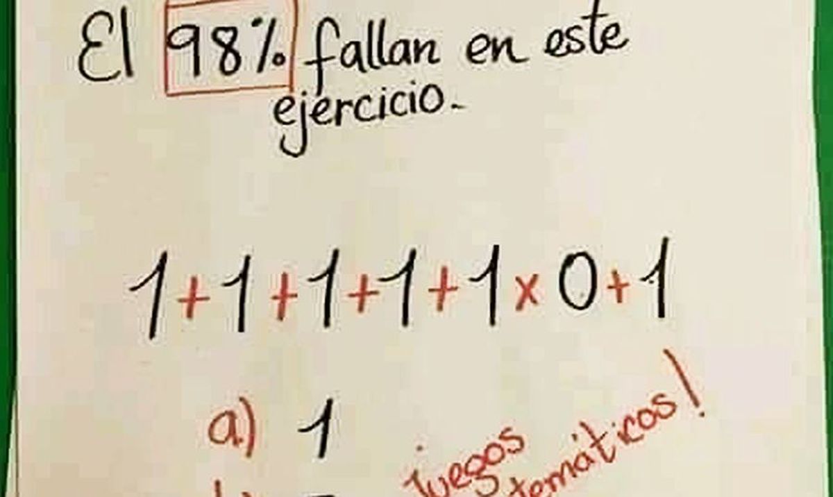 Problema simplă de matematică care a devenit virală în Spania: „98% nu dau răspunsul corect”