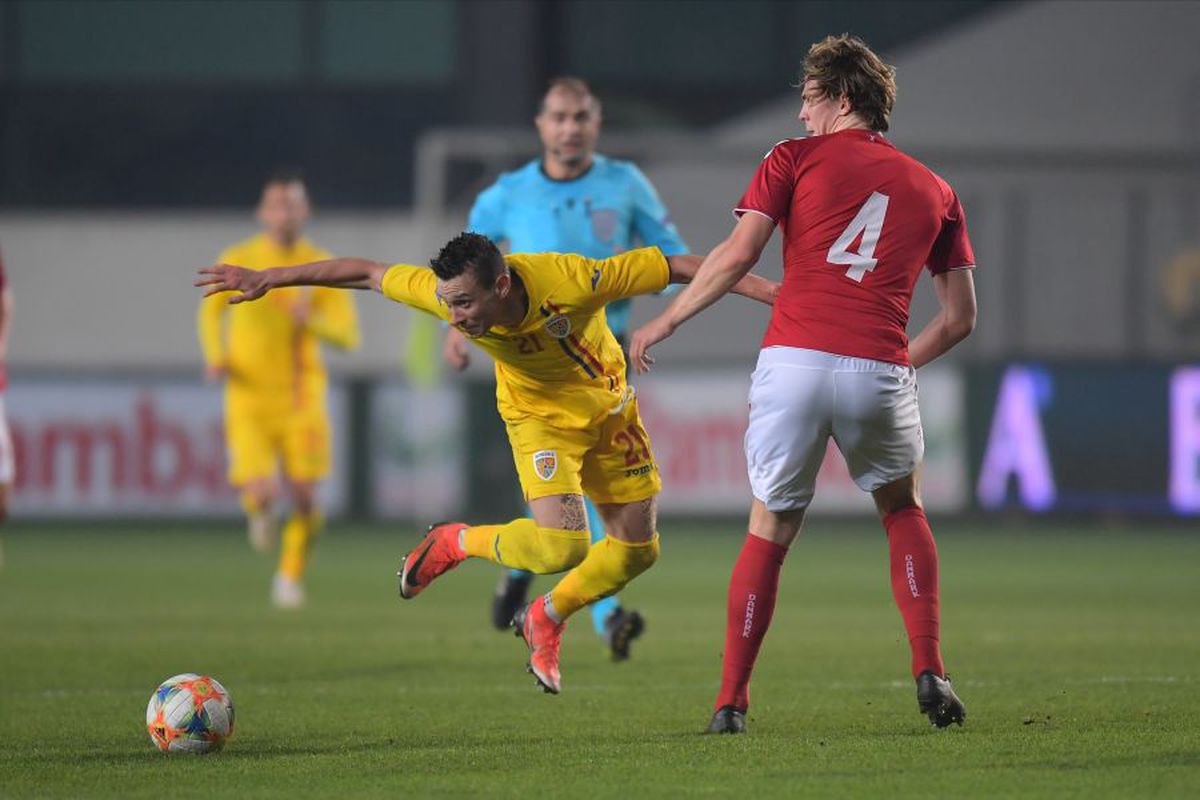 ROMÂNIA U21 - DANEMARCA U21. Danezii au deschis scorul după un penalty văzut doar de „centralul” georgian!