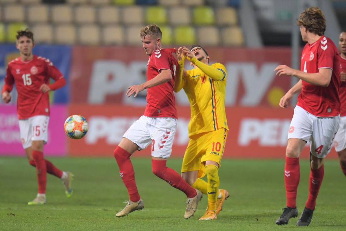 ROMÂNIA U21 - DANEMARCA U21. Danezii au deschis scorul după un penalty văzut doar de „centralul” georgian!