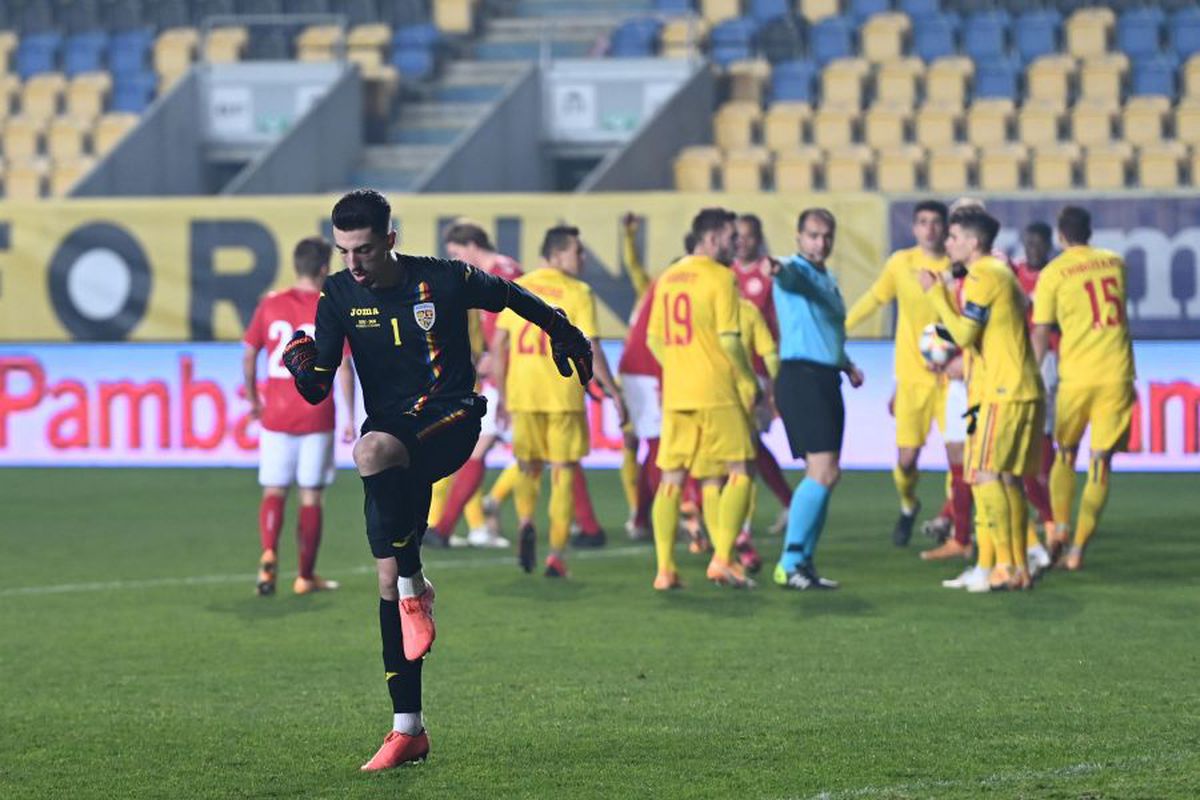 ROMÂNIA U21 - DANEMARCA U21. Danezii au deschis scorul după un penalty văzut doar de „centralul” georgian!