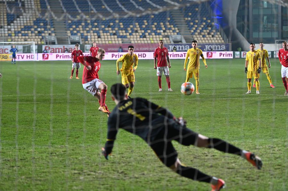 ROMÂNIA U21 - DANEMARCA U21. Danezii au deschis scorul după un penalty văzut doar de „centralul” georgian!