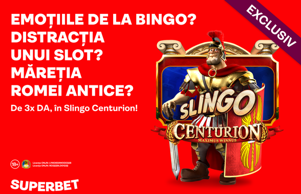 Slingo Centurion – bingo, sloturi și distracție din plin, spin după spin