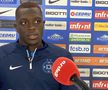 Joyskim Dawa, fundașul central al celor de la FCSB, în timpul interviului acordat Gazetei Sporturilor