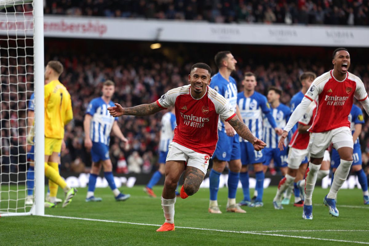 Arsenal - Brighton 2-0, 17 decembrie 2023