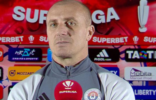 A vorbit în locul lui Dorinel Munteanu la flash-interviu și este optimist după ce Oțelul a învins U Cluj: „Putem bate pe oricine”