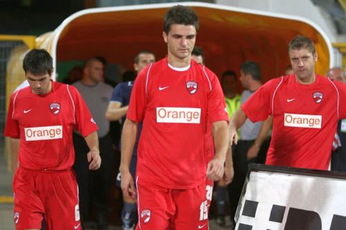 Andrei Mărgăritescu (stânga) și Florin Bratu (centru), la Dinamo