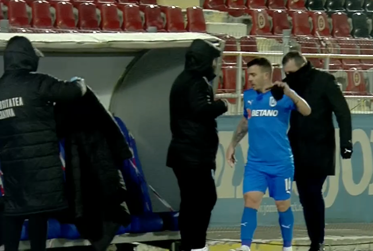Astra - Craiova 1-1. Dan Nistor, nervos după ce a fost schimbat de Papură! Reacția mijlocașului