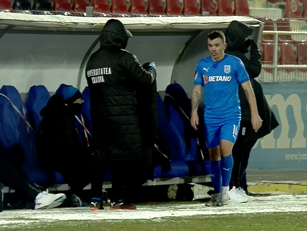 Astra - Craiova 1-1. Dan Nistor, nervos după ce a fost schimbat de Papură! Reacția mijlocașului