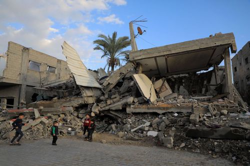 Ruinele rămase în Fâșia Gaza în urma războiului Foto: Imago
