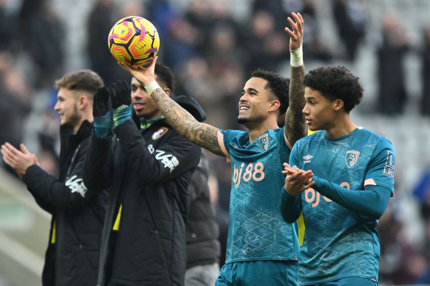 Justin Kluivert celebrează tripla cu Newcastle // Foto: Imago